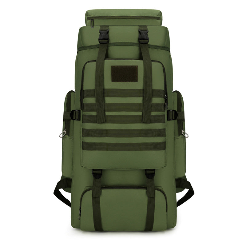 Canvas Large Capacity Backpack Travel Bag Men's Backpack Outdoor Sports Mountaineering Bag Hiking Retro Military Bag - Korvel