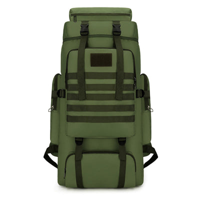 Canvas Large Capacity Backpack Travel Bag Men's Backpack Outdoor Sports Mountaineering Bag Hiking Retro Military Bag - Korvel