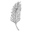 Broche épingle en diamant et or blanc 18K en forme de plume