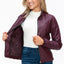 Veste à couches à double fermeture éclair pour femmes, chaude et élégante, avec capuche en fausse fo