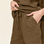 Double Take Full Size Texture T-Shirt and Shorts Set