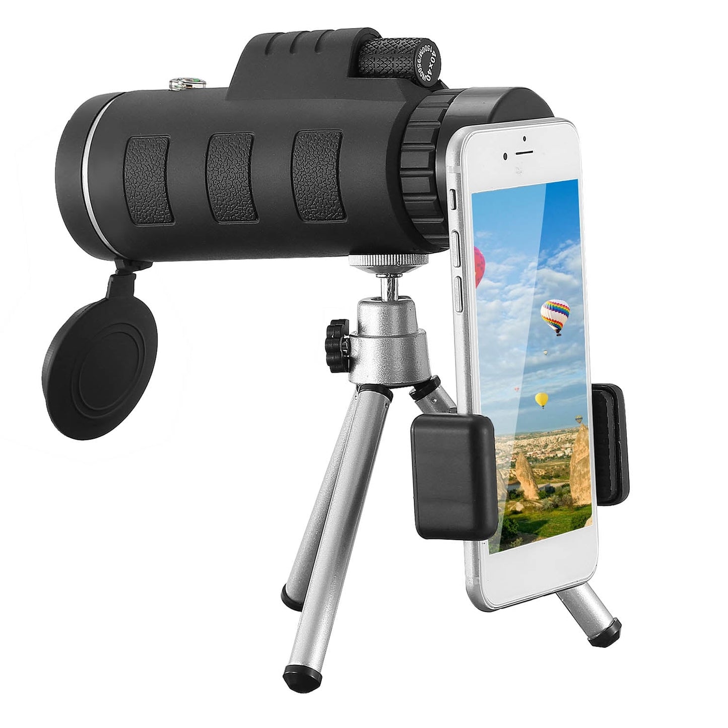 Télescope Monoculaire Optique HD Gbruno 40x40 avec Trépied et Support de Téléphone