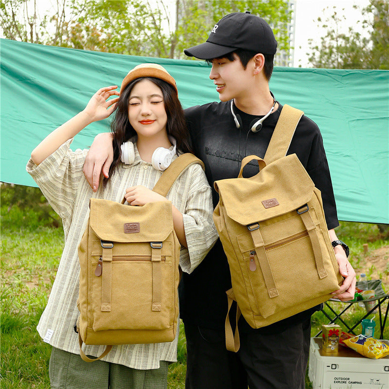 Travel Backpack - Washed Canvas Casual Large Capacity