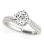 Anillo de Compromiso de Diamante con Diseño Espiral en Oro Blanco de 14k