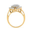 Anillo de Clúster de Diamantes Ballerina de Oro Amarillo de 10K - 1 Cttw