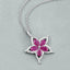 Pendentif en Rubis et Zircon Blanc de 1,37 Carat en Argent Sterling