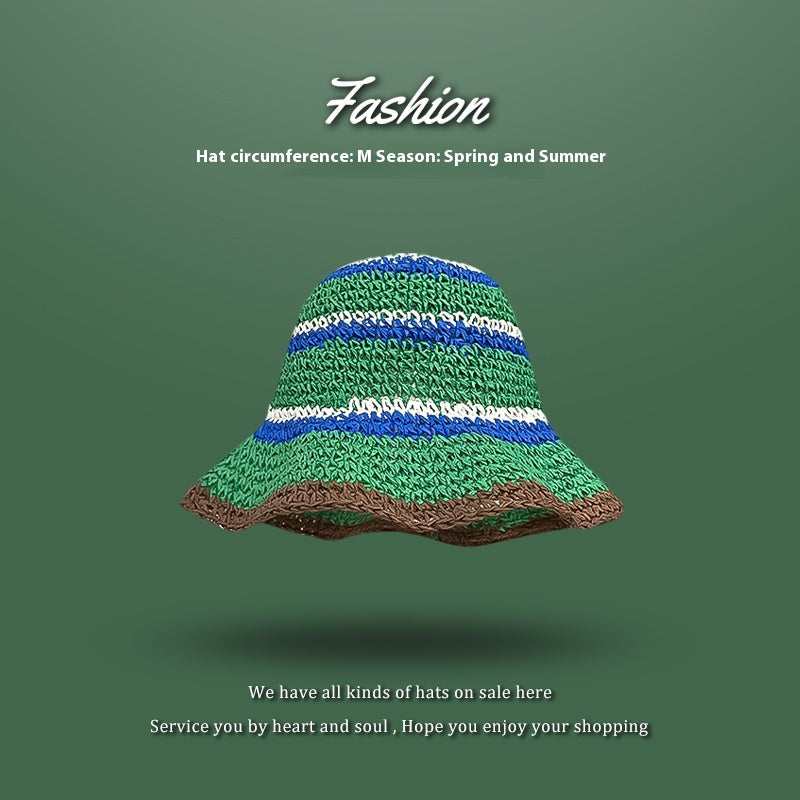 Beach Green Sun Hat - Stylish & Foldable for Summer