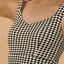 Sostén Activo Houndstooth con Espalda Cruzada