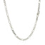 Cadena Figaro Sólida de Oro Blanco de 14k de 2.6mm