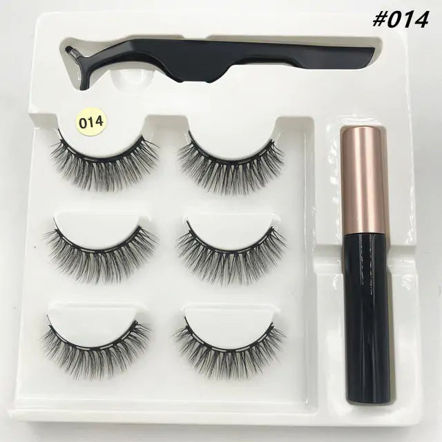 Premium 3D False Eyelashes with Magnetic Eyeliner