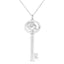 Collier Pendentif Clé du Zodiaque Vierge en Argent Sterling .925