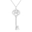 Collier Pendentif Clé du Zodiaque Vierge en Argent Sterling .925