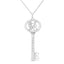 Collier Pendentif Clé du Zodiaque Vierge en Argent Sterling .925