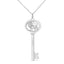Collier Pendentif Clé du Zodiaque Vierge en Argent Sterling .925