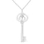 Collier Pendentif Clé du Zodiaque Vierge en Argent Sterling .925