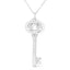 Collier Pendentif Clé du Zodiaque Vierge en Argent Sterling .925