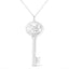 Collier Pendentif Clé du Zodiaque Vierge en Argent Sterling .925