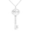 Collier Pendentif Clé du Zodiaque Vierge en Argent Sterling .925