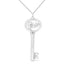 Collier Pendentif Clé du Zodiaque Vierge en Argent Sterling .925