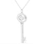 Collier Pendentif Clé du Zodiaque Vierge en Argent Sterling .925