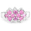 1.20 Carat Genuine Pink Sapphire Sterling Silver Ring