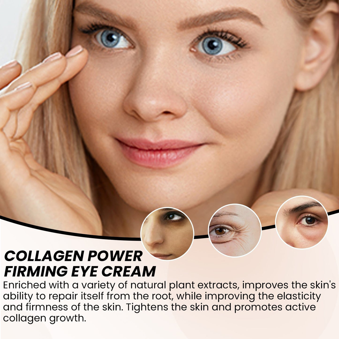 Collagen Firming Eye Cream, Lifts Moisturizes Reduces Fine Lines And Dark Circles Eye Cream - Korvel