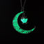 Collar de Pendiente Brillante con Cadena de Plata