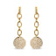 Pendientes Colgantes de Diamantes en Chapado de Oro Amarillo de 18K