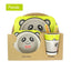 5pcs/set Children Baby Bamboo Fiber Tableware Baby Tableware Set Cartoon Animal Tableware Aet - Korvel