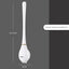 Non perforated wall mounted toilet brush with base, household dead corner cleaning silicone long handle - Korvel