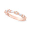 14K Rose Gold Diamond Bridal Band - 3/8 Cttw, Size 6.75