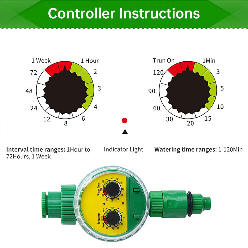 Outdoor plastic garden hose equipped with electronic automatic irrigation timer - Korvel