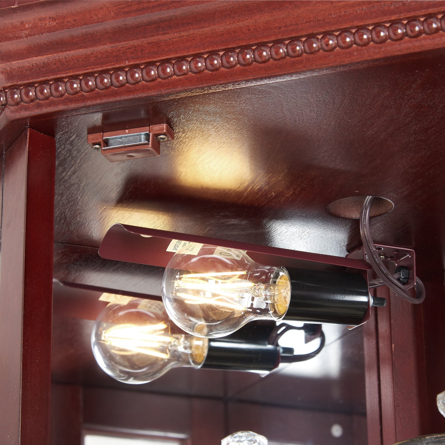 Elegant Corner Curio Cabinet with Adjustable Glass Shelves