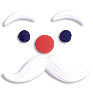 Santa Face 6-Piece Decorating Set - 16 Sets