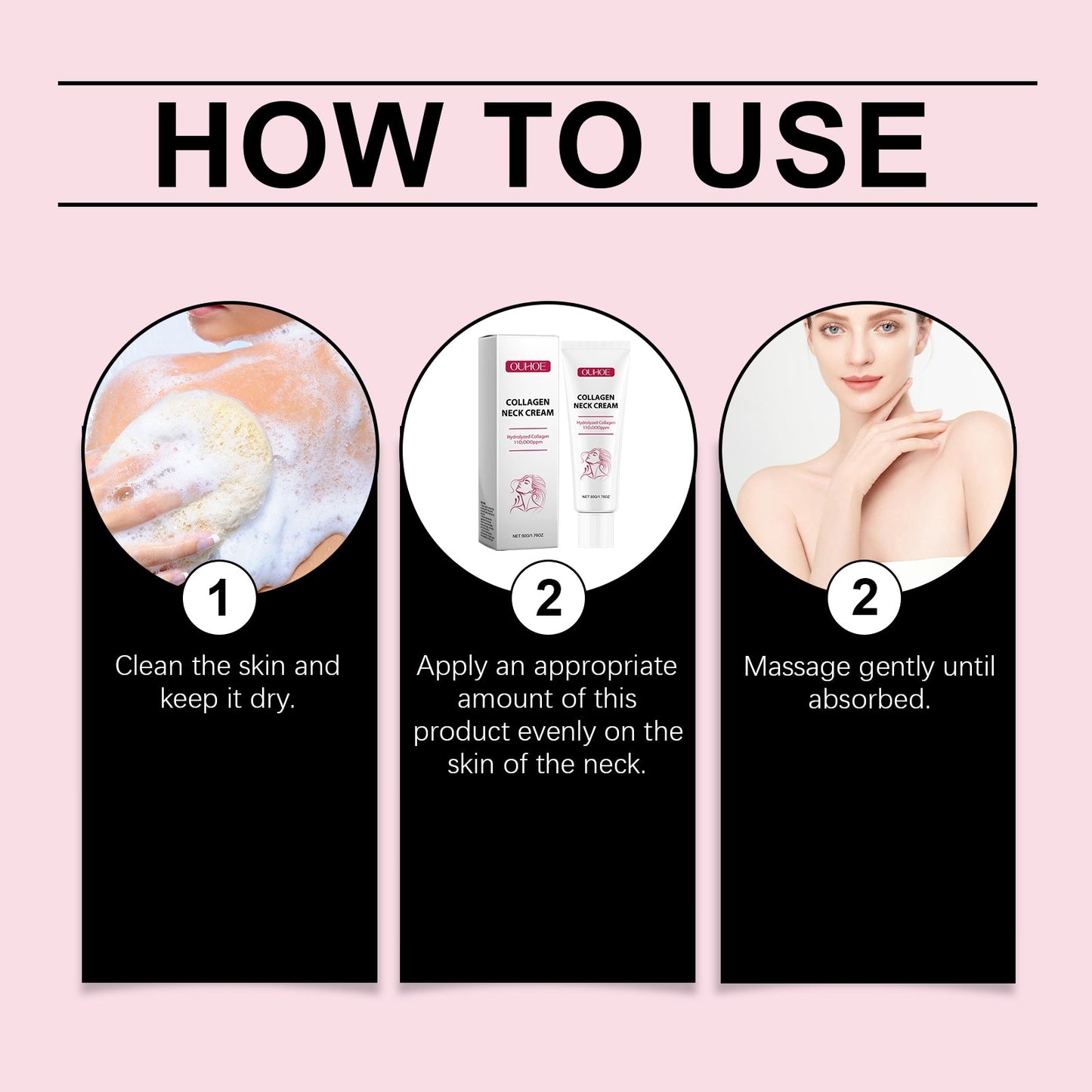 Collagen Neck Cream, Moisturizing And Nourishing Neck Skin Care Firming Massage Moisturizing Neck Cream - Korvel