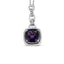 Collier Pendentif en Argent Sterling .925 avec Améthyste et Diamant