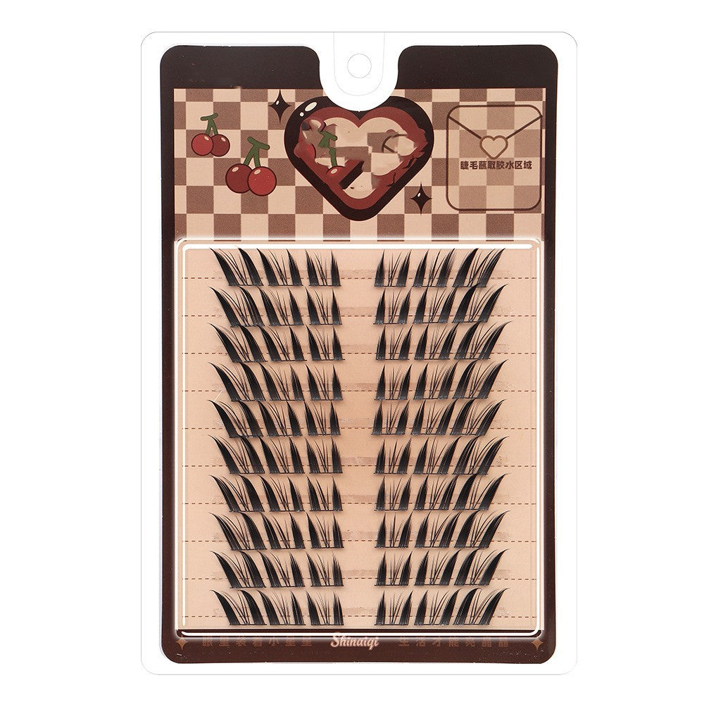 Sunflower Comics Pure Desire Eyelash Simulation Natural Thickening Large Segmented Trilogy False Eyelash Laziness - Korvel