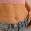 Tassel Butterfly Pendant Double layer Waist Chain for Women's Sexy Street Photography Single circle Metal Body Chain - Korvel