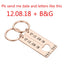 Personalized Heart Keychain Set  Engraved King Date and Name Love Keyring Gift for Couples Girlfriend Boyfriends Key Chain Rings - Korvel