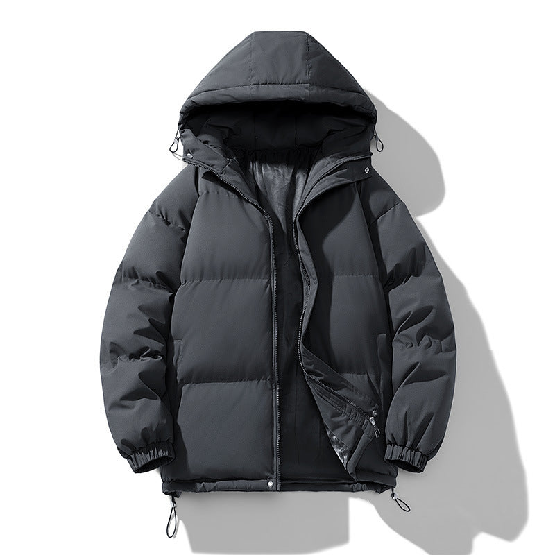Men's Thickened Cotton-Padded Hoodie Coat for Winter