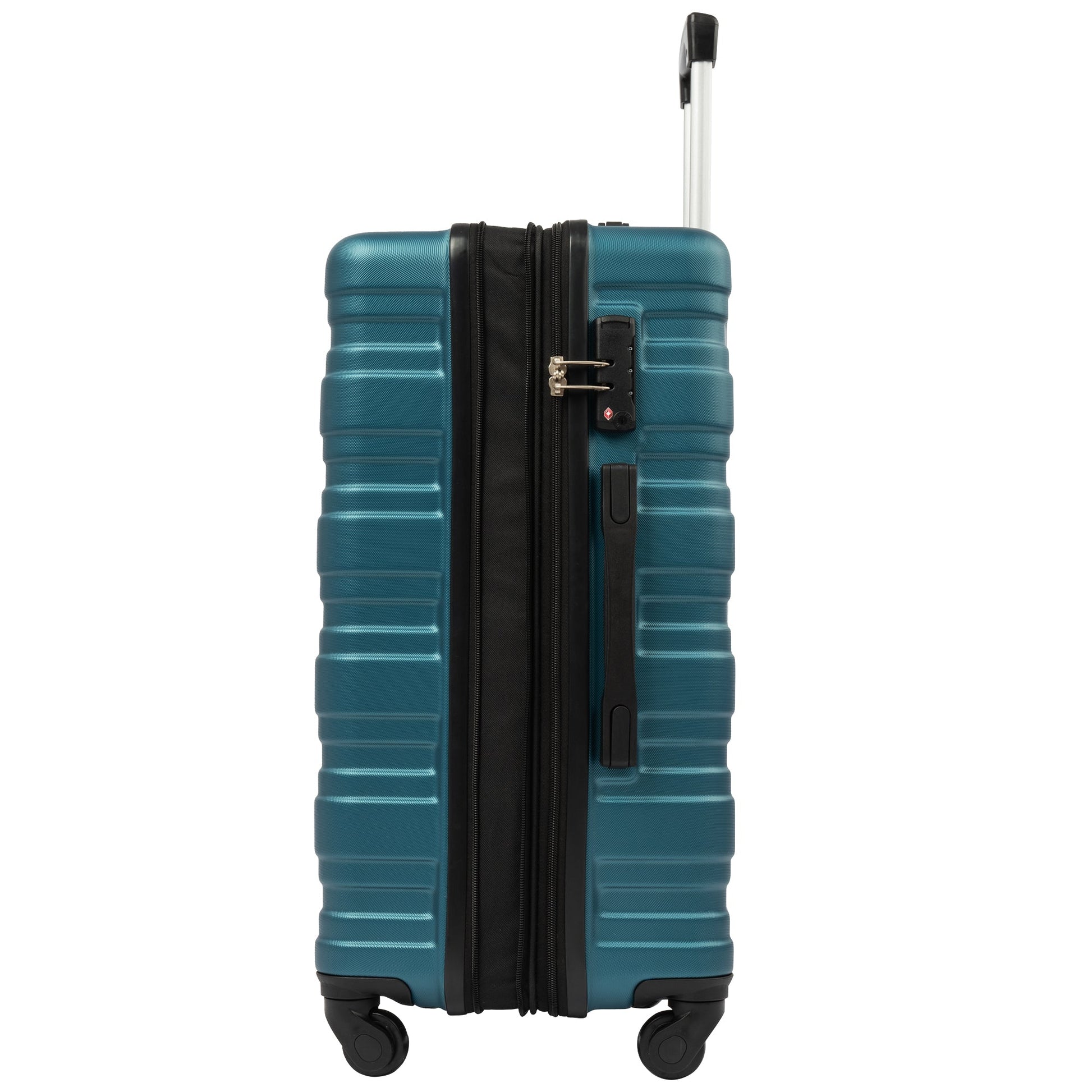 Hardshell Luggage Sets 3 Pcs Spinner Suitcase with TSA Lock Lightweight 20''24''28'' Navy + ABS - Korvel