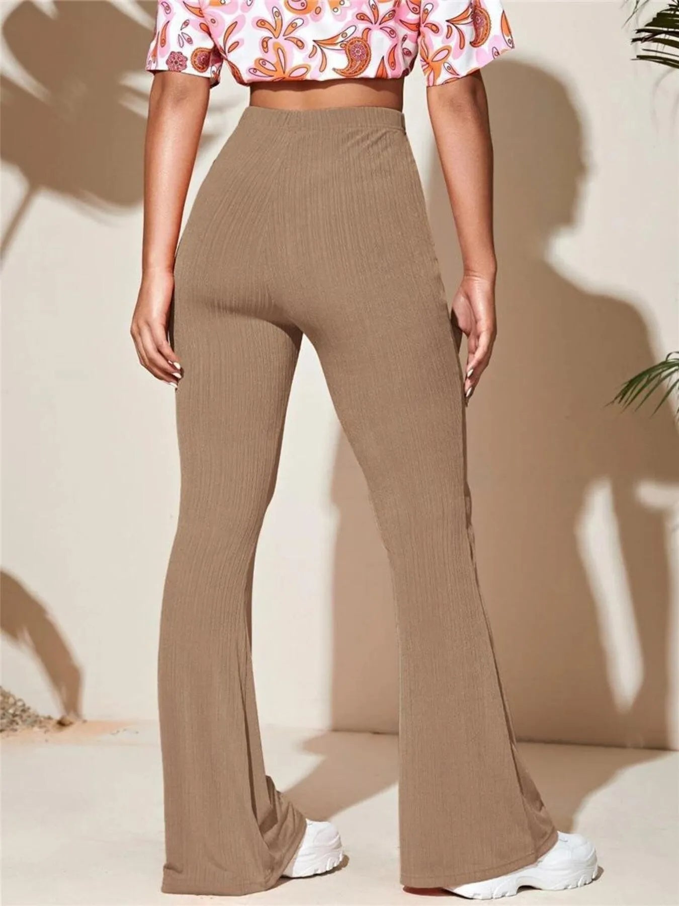 Full Size High-Waist Flare Active Pants