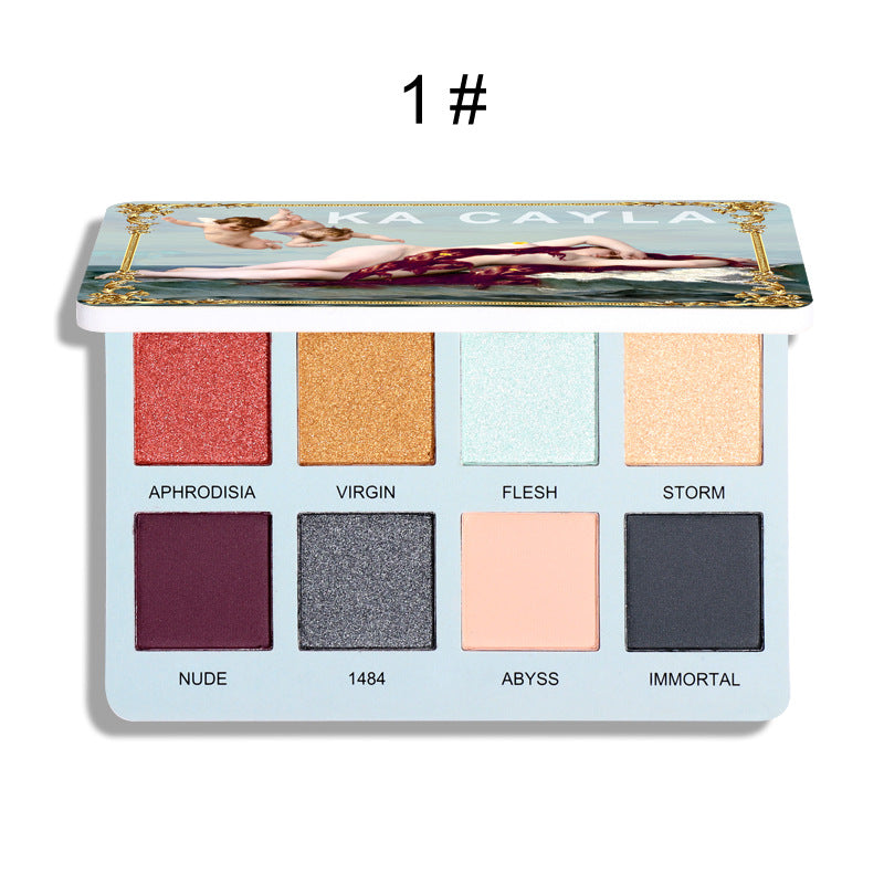 KA CAYLA 8 Colors Eyeshadow Palette EVA Matte Pearl Glitter Eyeshadow Palette - Korvel
