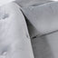 Chaise longue en velours gris avec rangement et coussin
