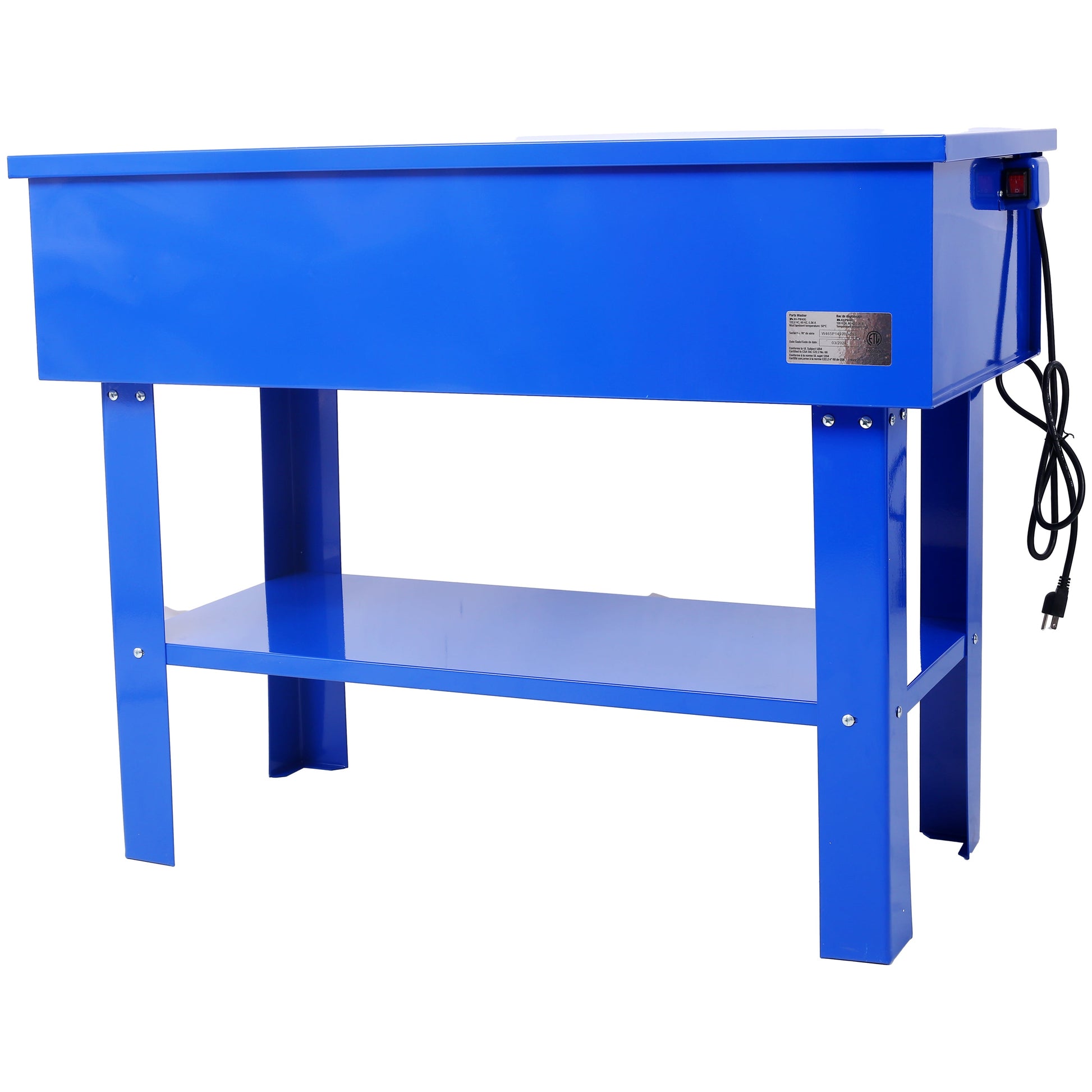 40 Gallon Parts Washer 24 Gallon Solvent Capacity 5 Gallon Per Minute Max Pump Output Heavy Duty Steel Powder Coated blue - Korvel