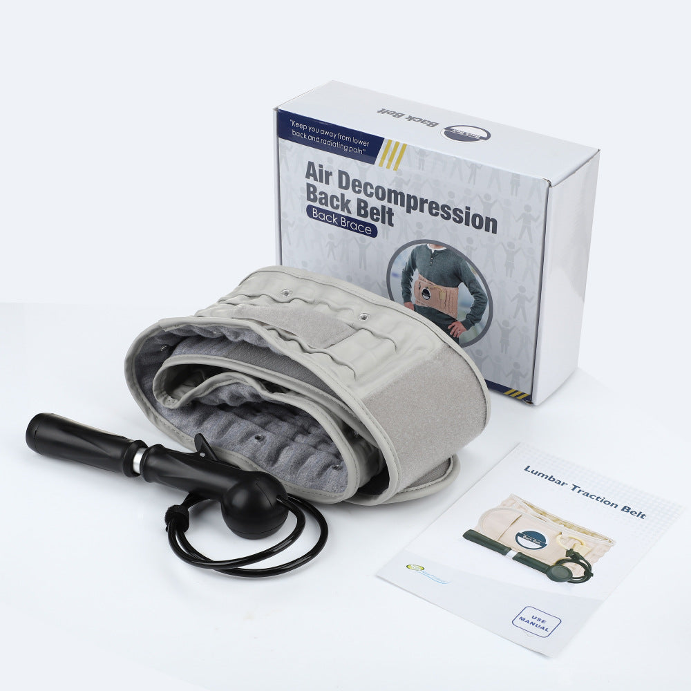 Inflatable Waist Belt To Relieve Low Back Pain Waist Protection Leather Shrink Exhaust Fixed Belt - Korvel