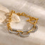 18K Gold-Plated Stainless Steel Chain Bracelet - Korvel