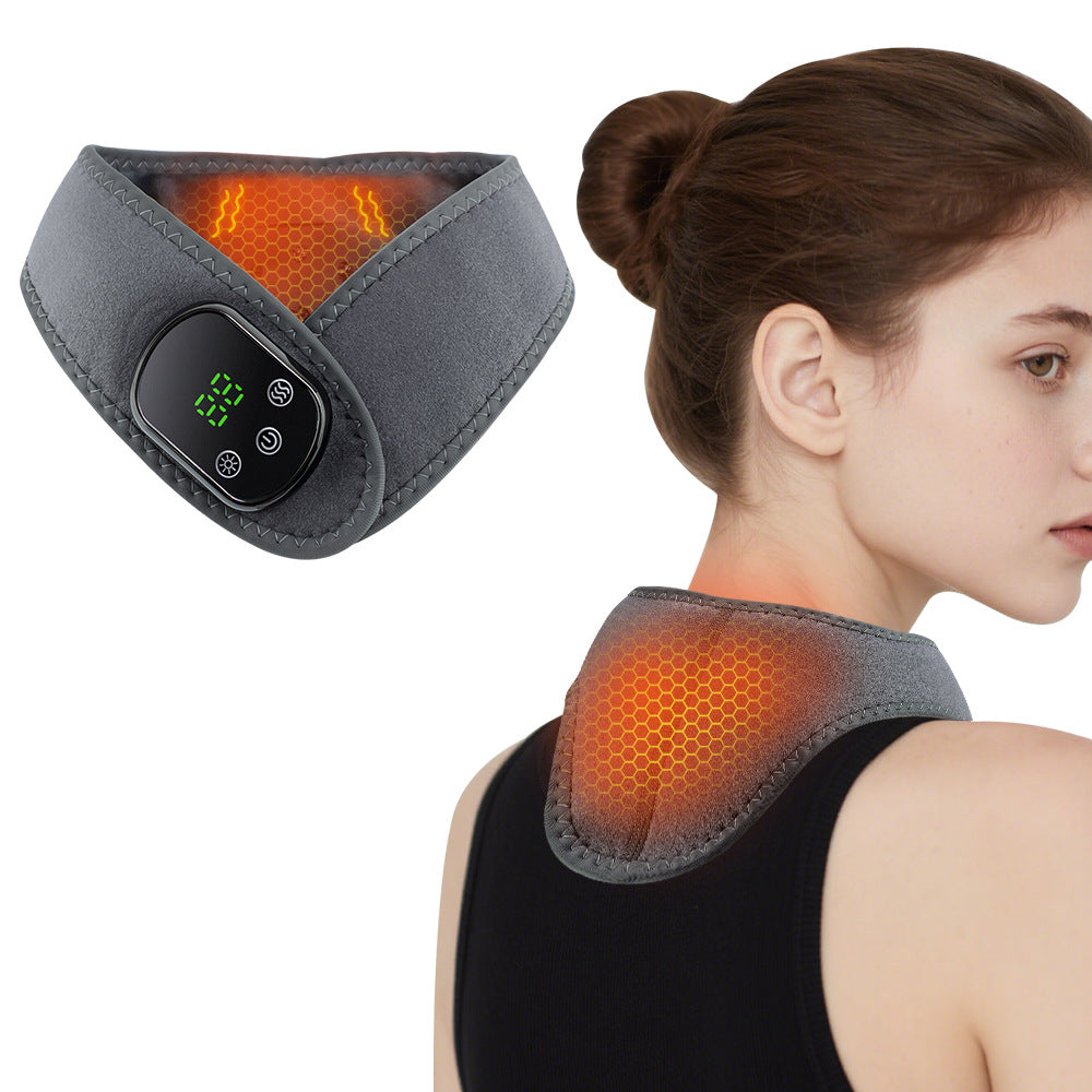 USB Heated Ankle Support with Hot Compress Massage Function Rechargeable Foot Ankle Joint Care and Foot Massager - Korvel