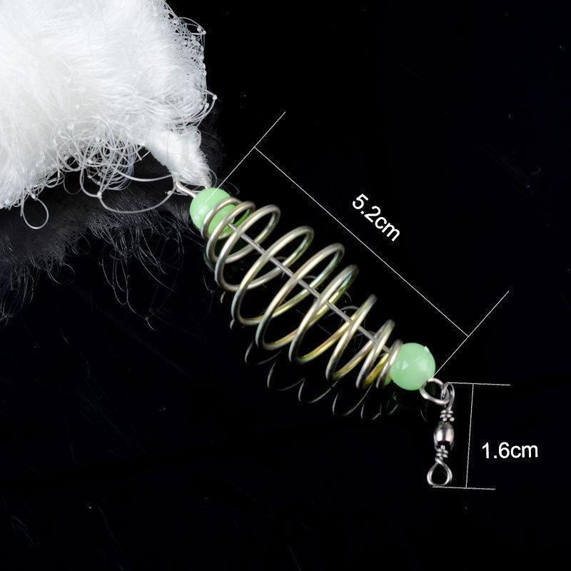 LEO  Night Luminous Beads Copper Spring Shoal Fishing Net with Ball  Freshwater - Korvel