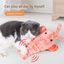 Pet Toy Gravity Jumping Shrimp Electric Simulation Lobster USB Charging Teasing Dog Cat Self Fun Soothing Tool - Korvel